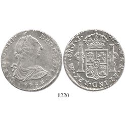 Lima, Peru, bust 8 reales, Charles III, 1788IJ.