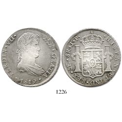 Lima, Peru, bust 8 reales, Ferdinand VII, 1819JP.
