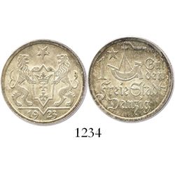 Danzig (Poland), 1 gulden, 1923.