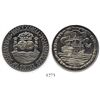 Image 1 : Great Britain, silver Hollandia medallion (ca. 1987), made from silver from the ship.