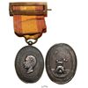 Image 1 : Puerto Rico (under Spain), oval silver-plated brass military medal (with ribbon-pin), Alfonso XII, V