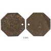 Image 1 : St. Thomas, Virgin Islands, octagonal copper token for 2 lb of ice, Raven & Co. (ca. 1890), rare.