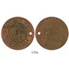 Image 1 : St. Thomas, Virgin Islands, copper token for 1 lb of ice, Raven & Co. (ca. 1890), rare.