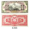 Image 1 : American Bank Note Company for El Banco Central del Ecuador, 5 sucres banknote, 1947, series FH, low