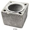 Image 1 : Complete pewter inkwell.