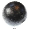 Image 1 : Intact "12-pound" iron cannonball.