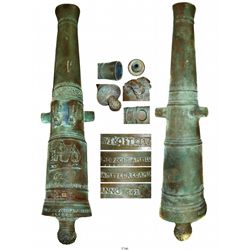 Large Dutch bronze cannon dated 1642, maker Assuerus Koster, Amsterdam, probably made in the 1800s o