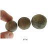 Image 1 : Lot of 3 bronze or brass grapeshot (small cannonballs) from 1800s battles in/around Texas and Mexico