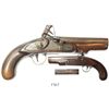 Image 1 : Small, European flintlock pistol, early 1800s(?), with touchmarks on barrel.
