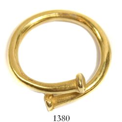 Mayan gold nose ring (coiled).