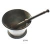 Image 1 : Brass mortar-and-pestle set, ca. 1820s.