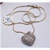 Dazzling Women's  Heart Shaped Pendant w/ Necklace