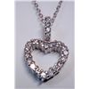 Women's Open Heart Shaped Pendant w/ Necklace