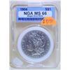 Image 1 : 1904 Morgan Silver Dollar MS66 By NGA