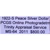 Image 3 : 1922-S Peace Silver Dollar MS-64 PCGS w/Appraisal