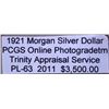 Image 3 : 1921 Morgan Silver Dollar PL-63 PCGS w/Appraisal