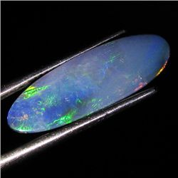 3.35ct Australian Black Opal Doublet Full Fire (GEM-36176)