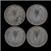 Image 2 : 1937 Ireland 1s Silver Lot of 4 RARE Date (COI-7368)
