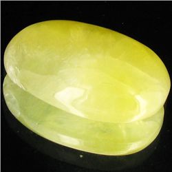 49.05ct Lemon Prehnite Cabochon (GEM-35692)
