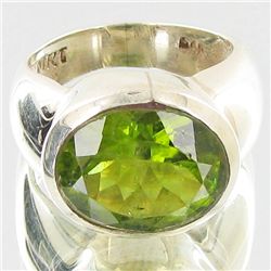 68.72twc Peridot Sterling Ring (JEW-2816)