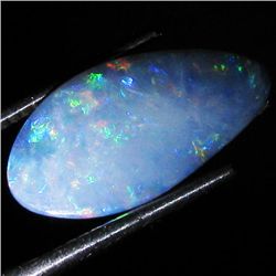 3.69ct Australian Black Opal Doublet Full Fire (GEM-35880)