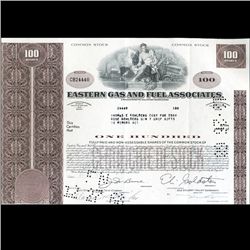 1970s Eastern Gas Stock Certificate Scarce (CUR-06400)