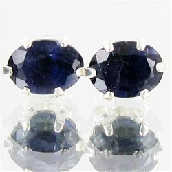 3.79twc Iolite Sterling Earrings (JEW-2643)