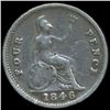 Image 2 : 1846 Britain Victoria 4 Pence Groat Better Grade (COI-7035)