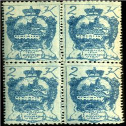 1920 Liechtenstein 2k Coat of Arms 4 Block Error (STM-0439)