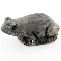 720ct Handcarved Zimbabwe Serpentine Frog (MIN-000068)