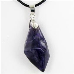 50twc Natural Amethyst Pendant Necklace (JEW-3494)