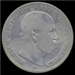 1876C Germany Prussia 2 Mark Better Grade (COI-8099)