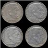 1935A/D/G/J Nazi Germany 5 Mark Hi Grade 4 Pcs (COI-8200)