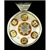 Tibet Inlaid Brass Nickel Pendant (ANT-1543)