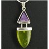 25twc Translucent Serpentine Amethyst Pendant (JEW-1714)