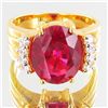Image 1 : 23.2twc Lab Diamond/Ruby Gold Vermeil Ring (JEW-3516)