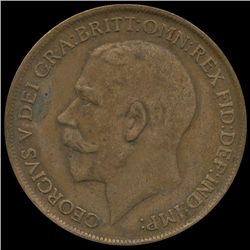 1911 Britain 1p XF/AU (COI-8886)