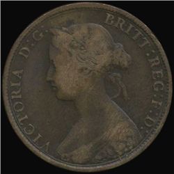 1862 British Victoria Halfpenny VF (COI-7251)