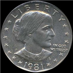 1981D Anthony Dollar Coin Graded GEM (COI-6923)