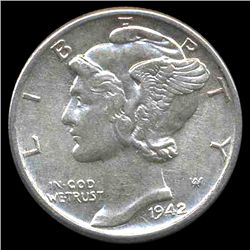 1942 Mercury Dime Gem MS65 FB (COI-8398)