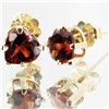 Image 2 : 2.77twc Orange Garnet 10k Gold Earrings (JEW-2917)