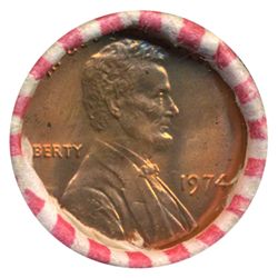 1974S 1c RARE UnOpened Original Bank Roll 50 GEMS (COI-5497)