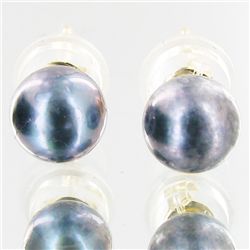 3.28twc Black Pearl 14k Gold Earrings (JEW-2938)