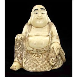 Chinese Handcarved Bone Seated Buddha (CLB-712)