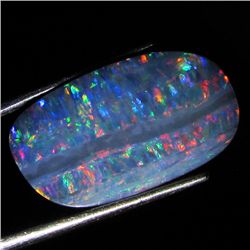 6.6ct Australian Black Opal Doublet Full Fire (GEM-36537)