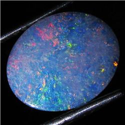 1.91ct Australian Black Opal Doublet Full Fire (GEM-36082)