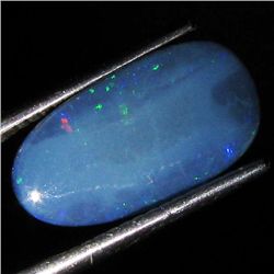 3.65ct Australian Black Opal Doublet Full Fire (GEM-36071)
