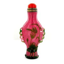 Antique Chinese Peking Glass Snuff Bottle (ANT-1485)