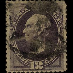 1870 SCARCE US 12c Clay Dark Violet Used Stamp (STM-1305)