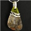 Image 1 : 56twc Druzy Agate Tourmaline Pend  Gold Vermeil (JEW-1752)